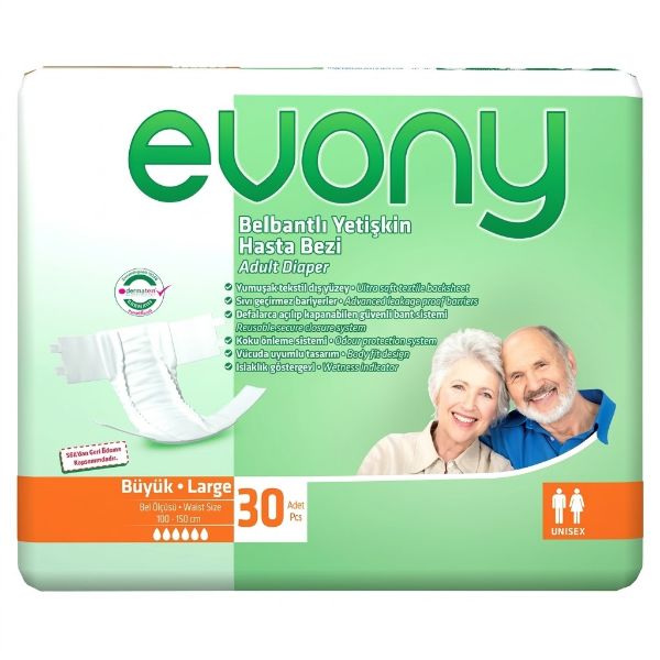 Evony Belbantlı Hasta Bezi Large 30'lu